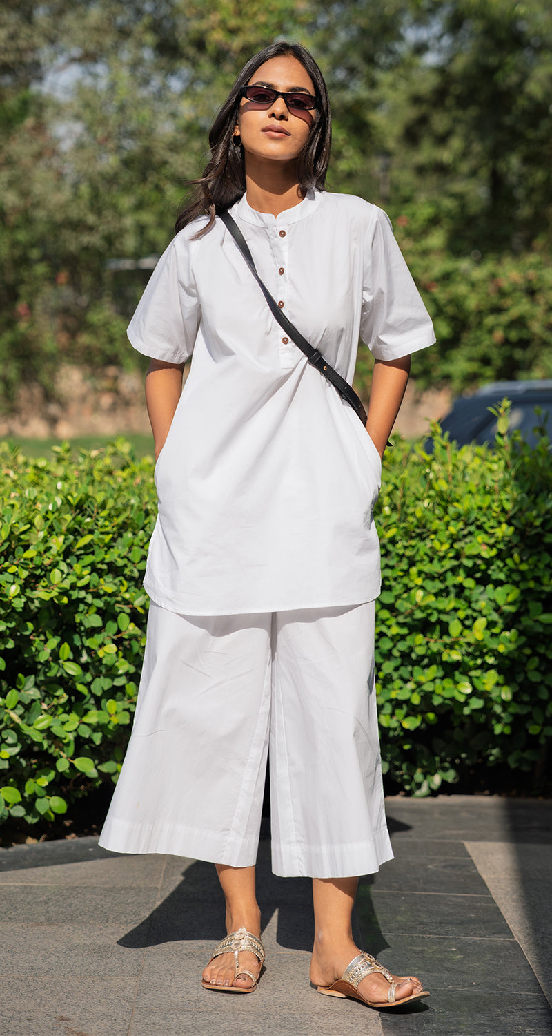 Salt & Pepper Co-Ord Set in White