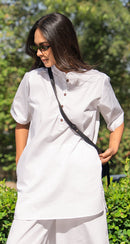 Salt & Pepper Top in White