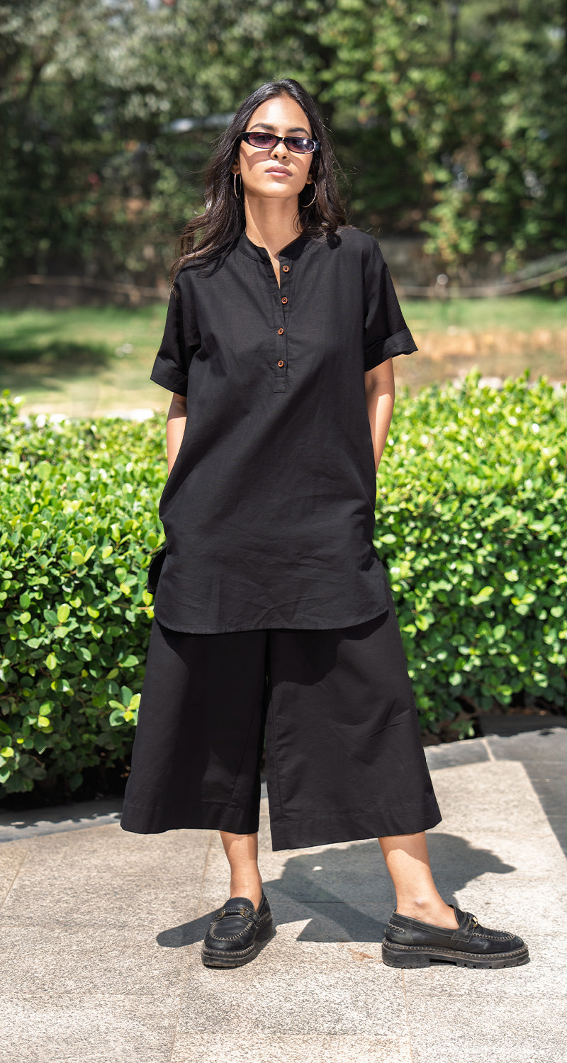 Salt & Pepper Co-Ord Set in Black