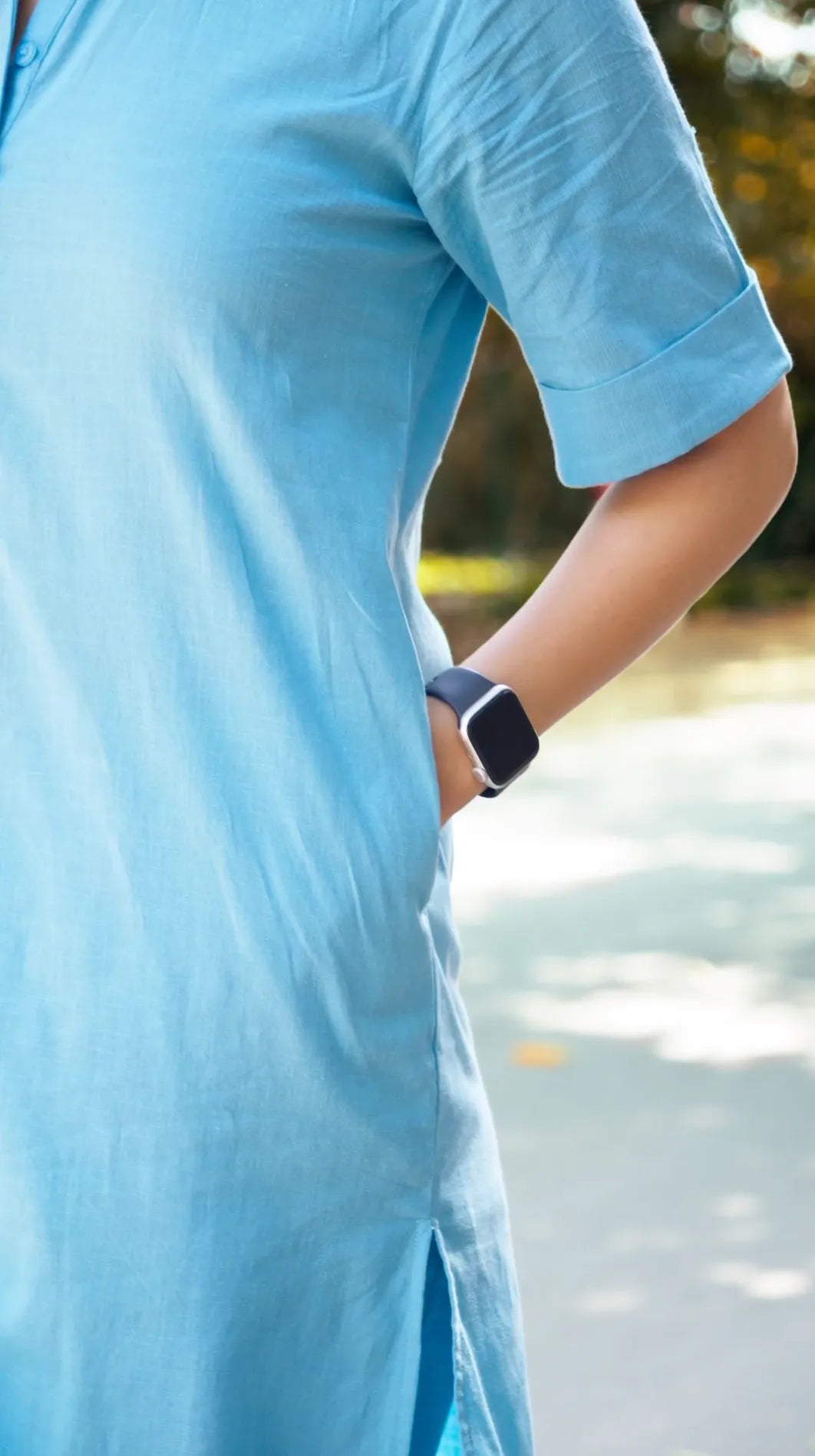 Butter Toast Kurta Co-Ord Set in Aqua Blue