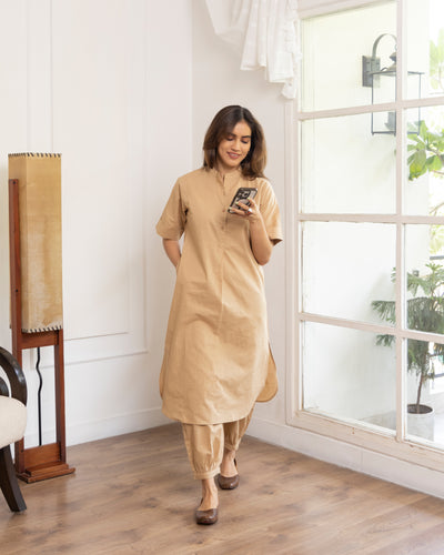 Butter Toast Kurta Co-Ord Set in Sand