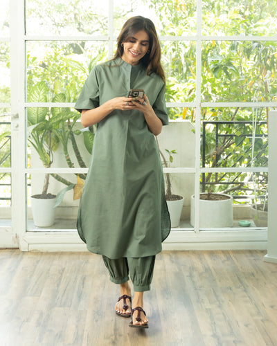 Butter Toast Kurta Co-Ord Set in Khaki Green