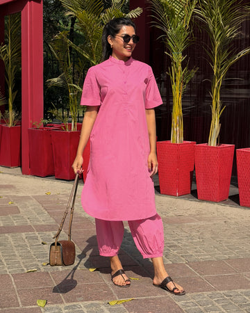 Butter Toast Kurta Co-Ord Set in Pink