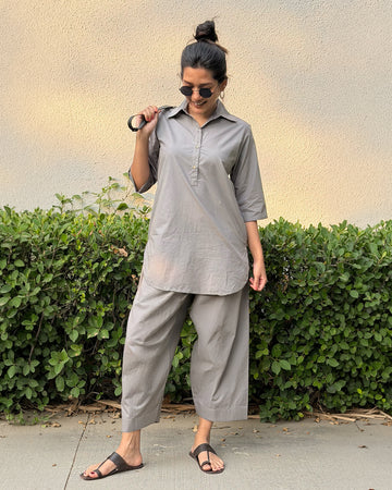 Beach Walk Co-Ord Set in Grey
