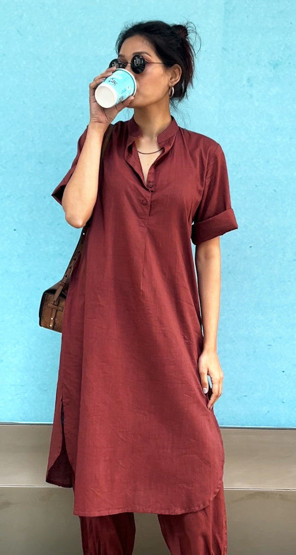 Butter Toast Kurta in Brown