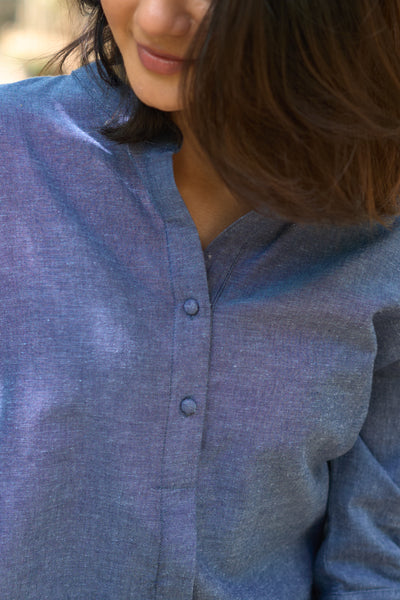 Sunday Paper Co-ord Set in Easy Blue
