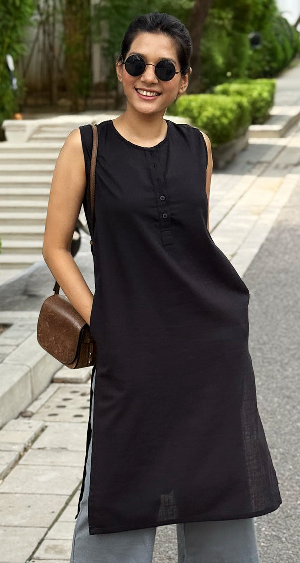 First Rain Kurta in Black