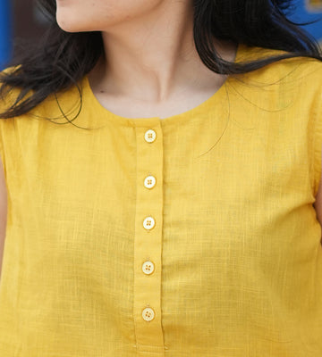 First Rain Kurta Set in Mustard 1