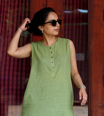 First Rain Kurta Set in Sage Green 2
