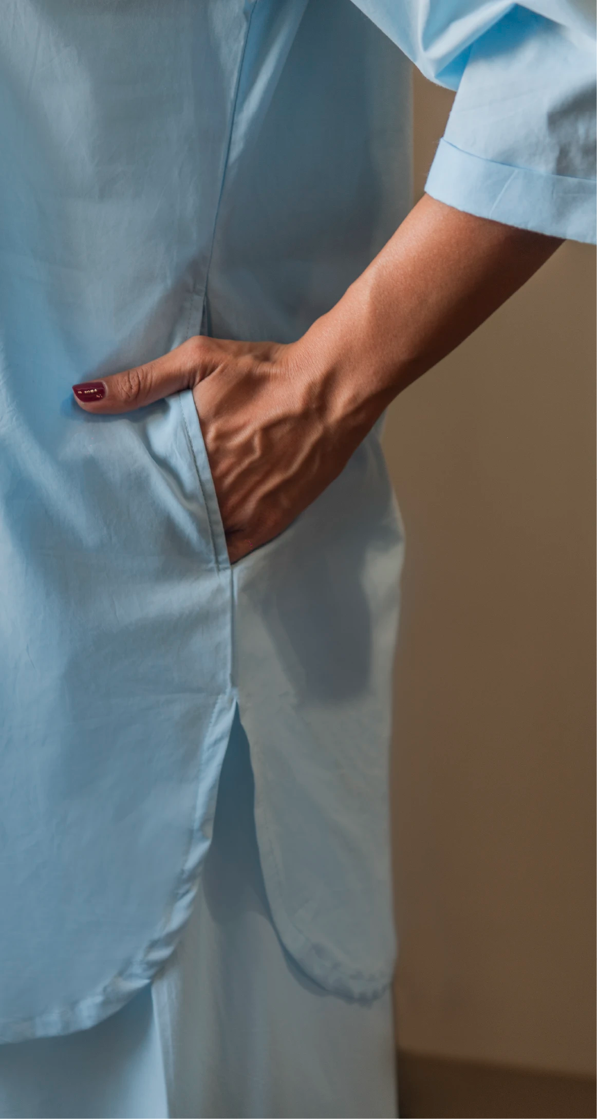 Beach Walk Co-Ord Set in Sky Blue