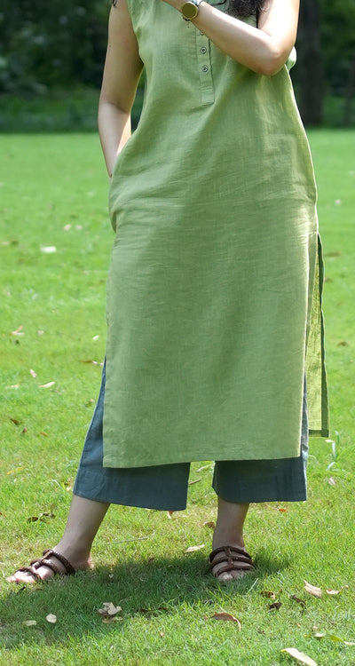 First Rain Kurta Set in Sage Green