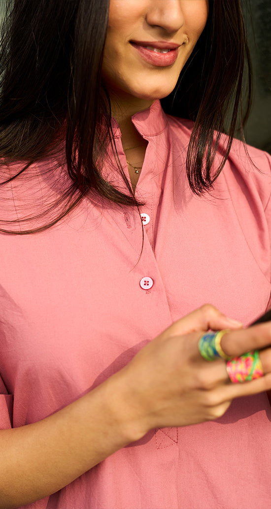 Butter Toast Kurta Co-Ord Set in Onion Pink