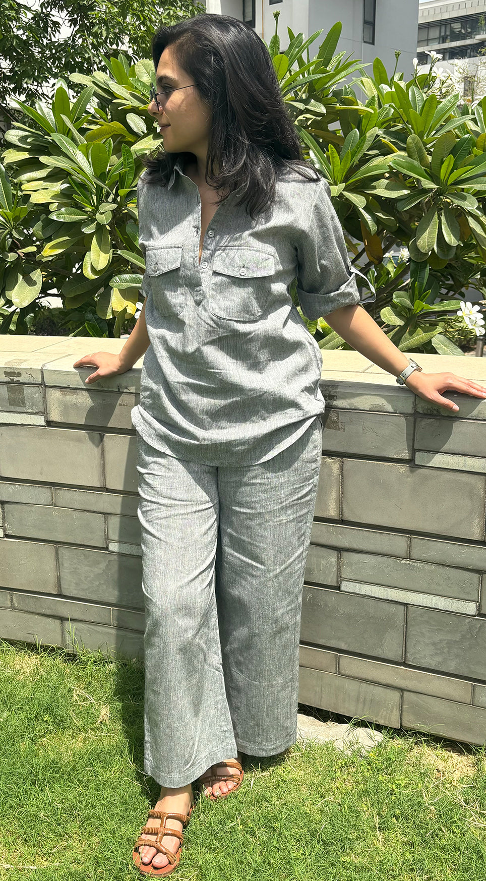 Masala Chai Top in Grey