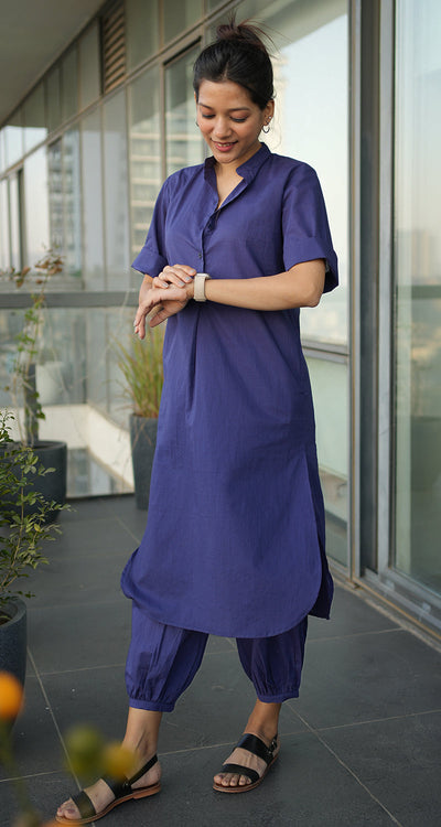 Butter Toast Kurta in Ink Blue