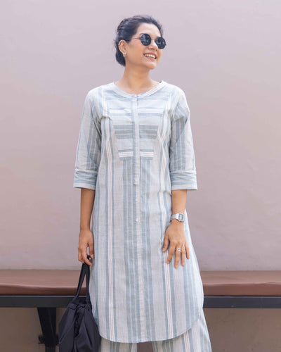 Matchstick Kurta in Sea Green