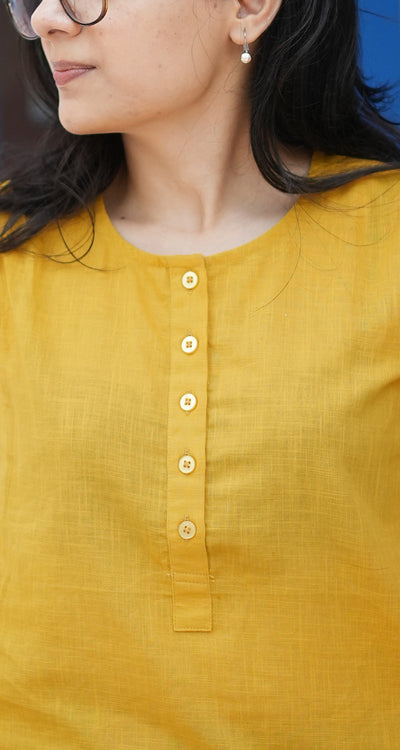 First Rain Kurta in Mustard