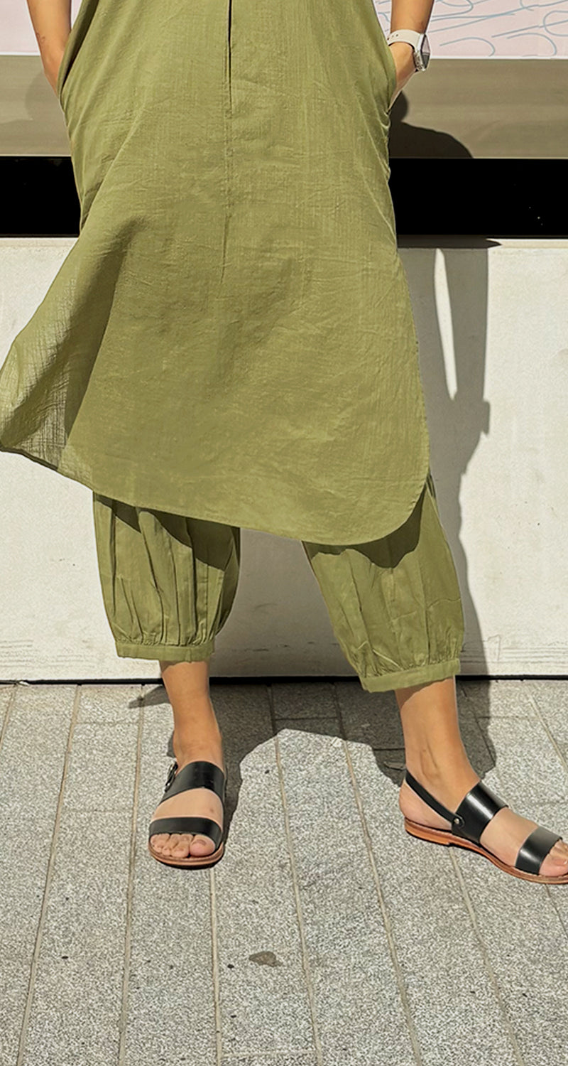 Butter Toast Kurta Co-Ord Set in Olive Green