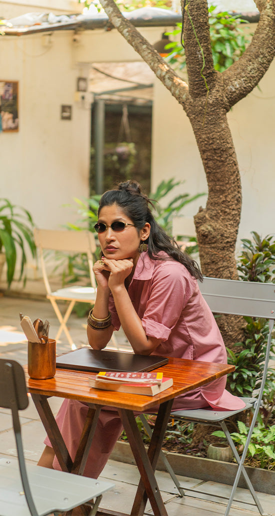 Beach Walk Co-Ord Set in Onion Pink