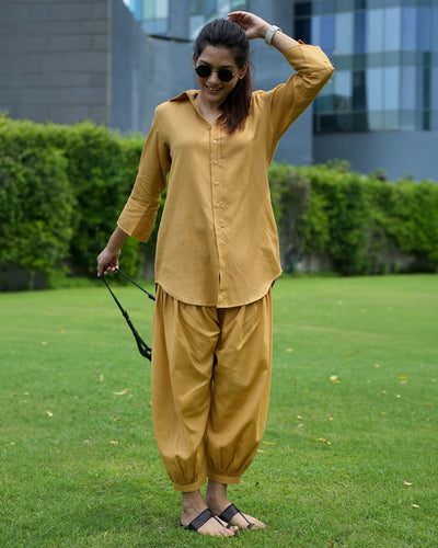 Slow Life Co-Ord in Mustard