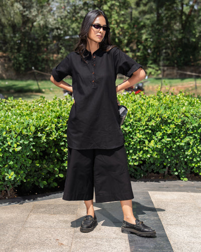 Salt & Pepper Top in Black