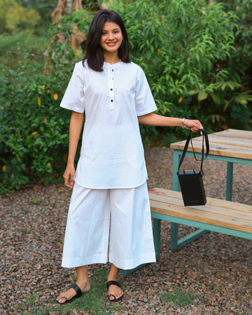 Salt & Pepper Co-Ord Set in White