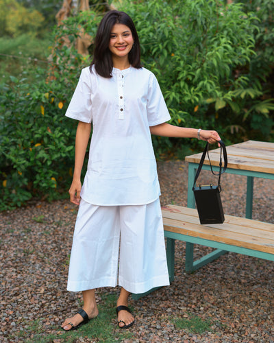 Salt & Pepper Co-Ord Set in White