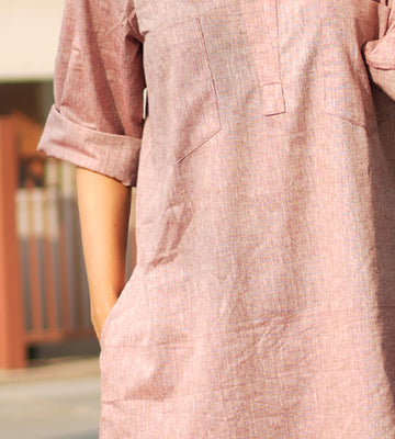 Silver Hoops Kurta Co-Ord Set in Burgundy 2