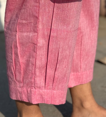 Silver Hoops Kurta Co-Ord Set in Spring Pink 3