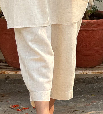 Silver Hoops Kurta Set in Off-White 3