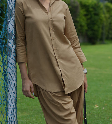 Slow Life Co-Ord in Sand 2