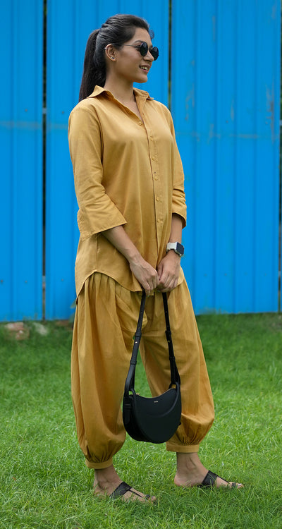 Slow Life Co-Ord in Mustard