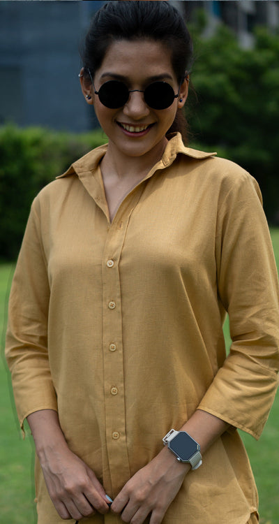 Slow Life Shirt in Mustard