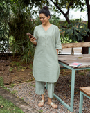 Mixtape Vol. 1 Kurta in Unplugged Green
