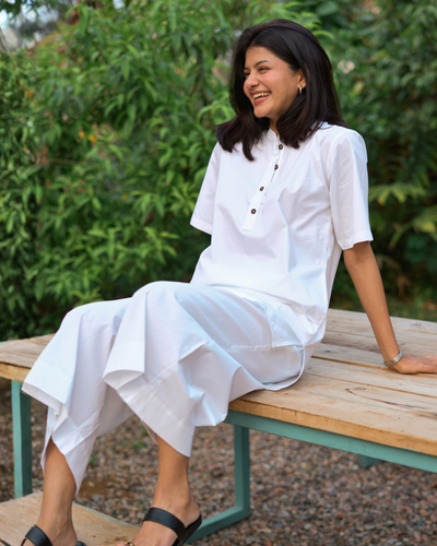 Salt & Pepper Co-Ord Set in White
