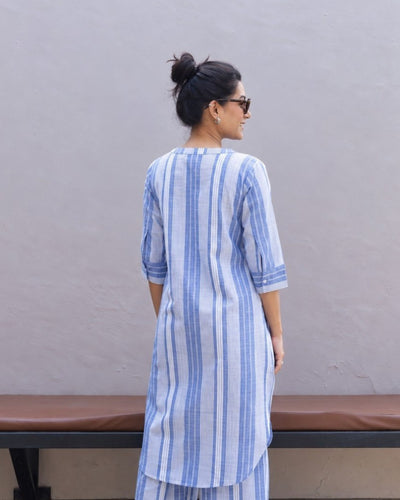 Matchstick Kurta in Cobalt Blue