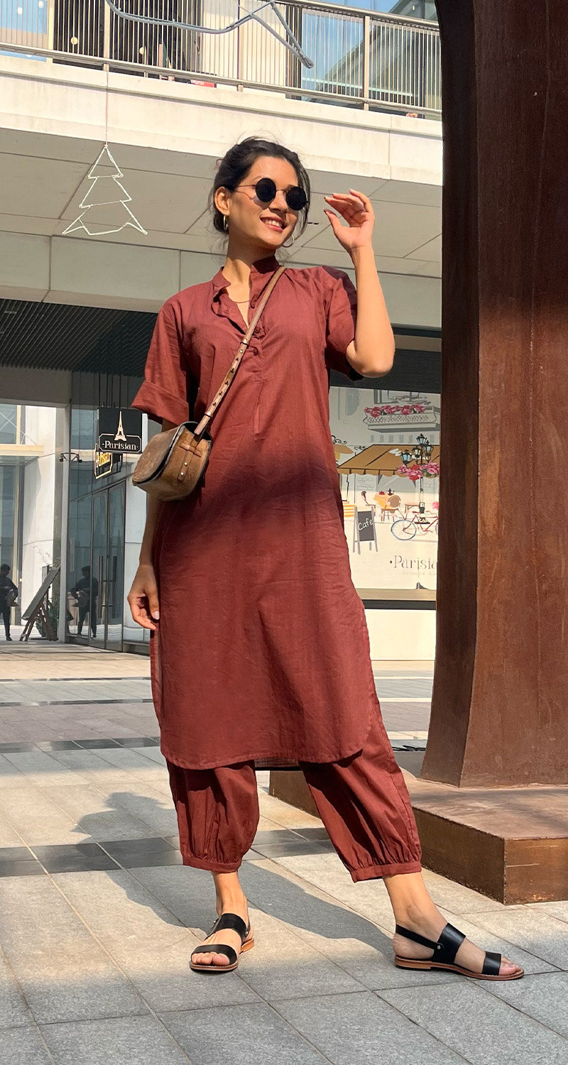 Butter Toast Kurta in Brown