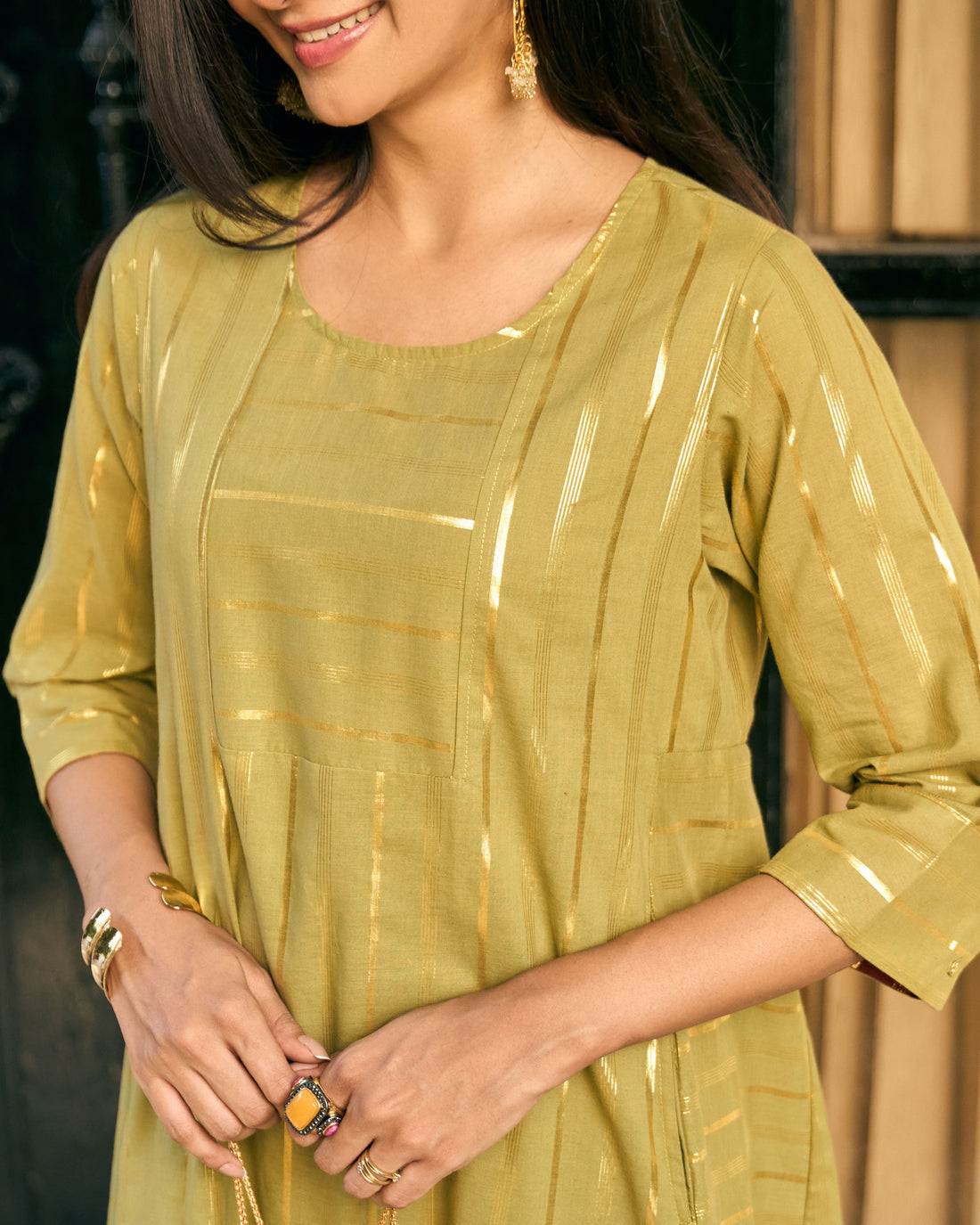 Kaju Katli Kurta in Sage Green