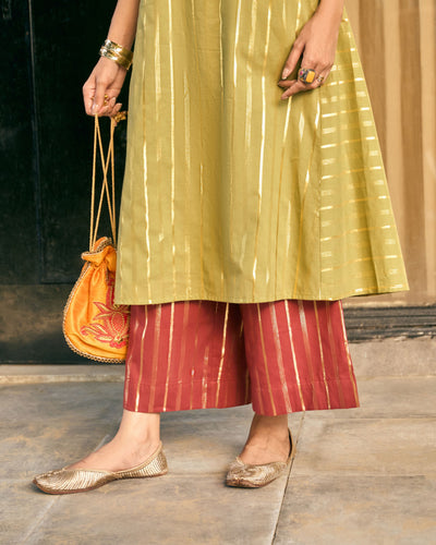 Kaju Katli Pants in Brick Red