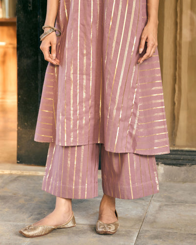 Kaju Katli Kurta Set in Deep Lilac