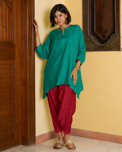 Lifafa Set in Emerald Green & Ruby Red