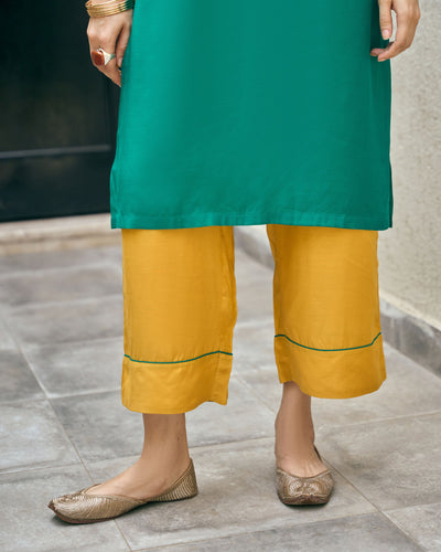 Lifafa Straight Pants in Mustard