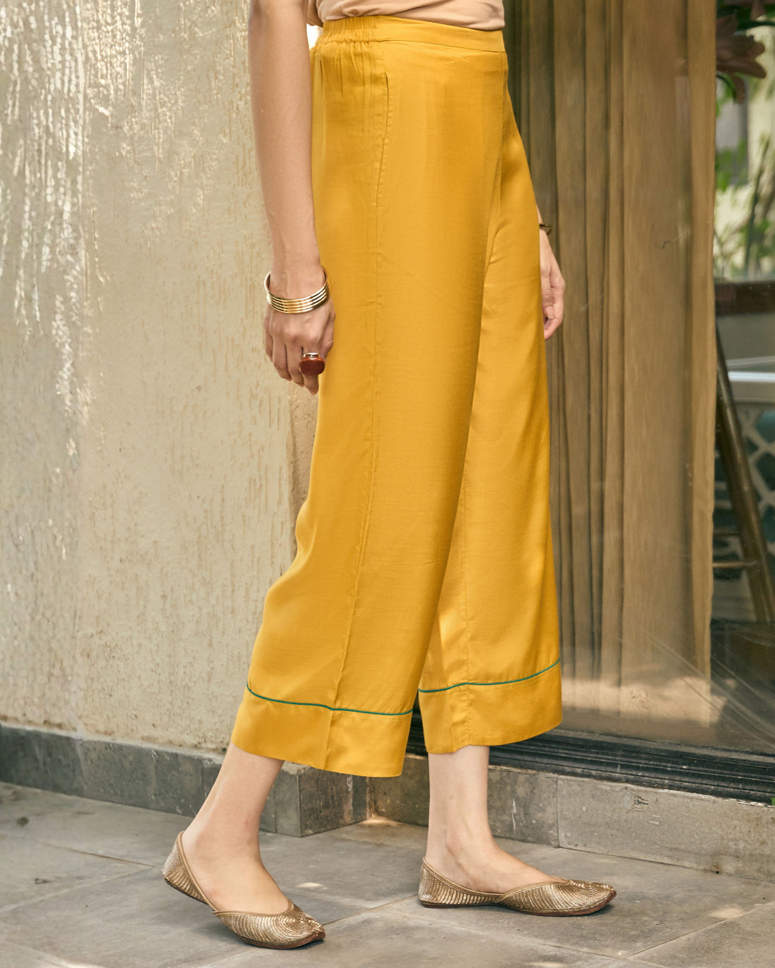 Lifafa Straight Pants in Mustard