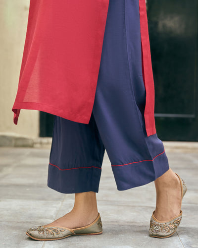 Lifafa Straight Pants in Navy