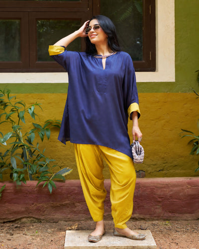 Lifafa Set in Navy & Mustard
