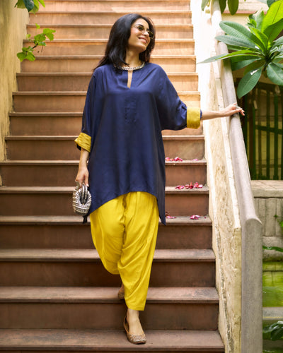 Lifafa Set in Navy & Mustard