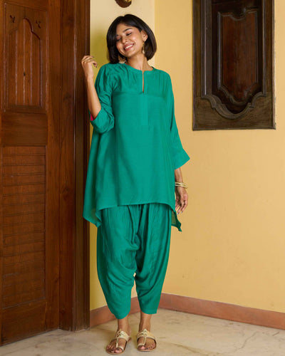 Lifafa Co-ord Set in Emerald Green
