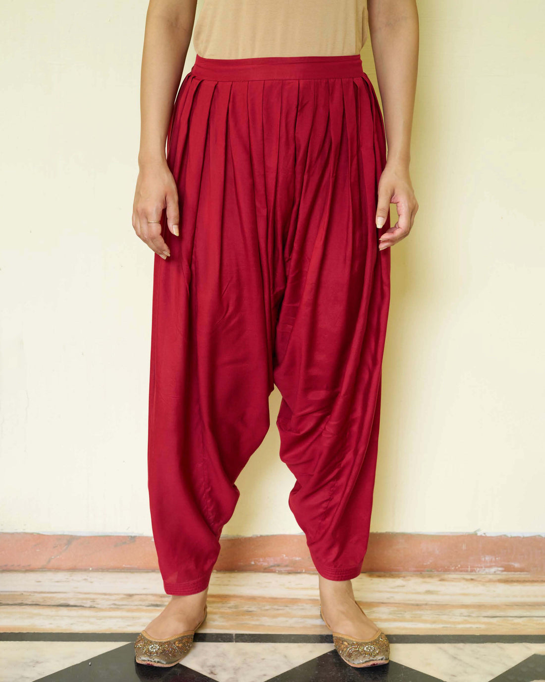 Lifafa Pants in Ruby Red