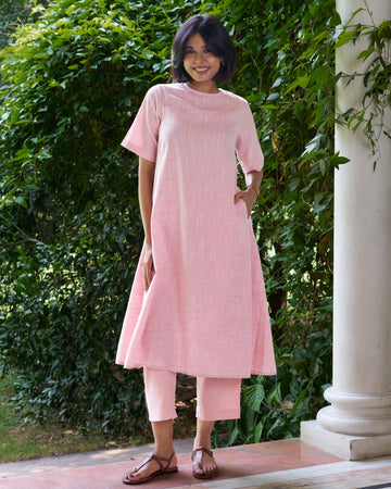 Long Weekend Kurta Set in Dusty Pink