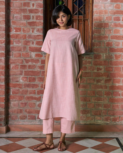 Long Weekend Kurta Set in Dusty Pink