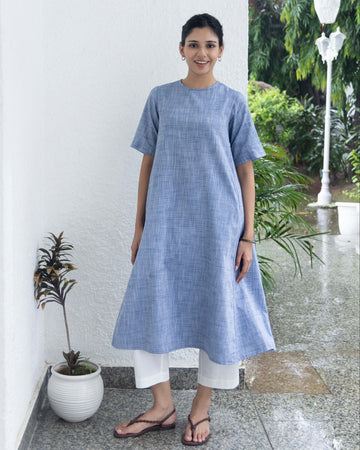 Long Weekend Kurta Set in Blue